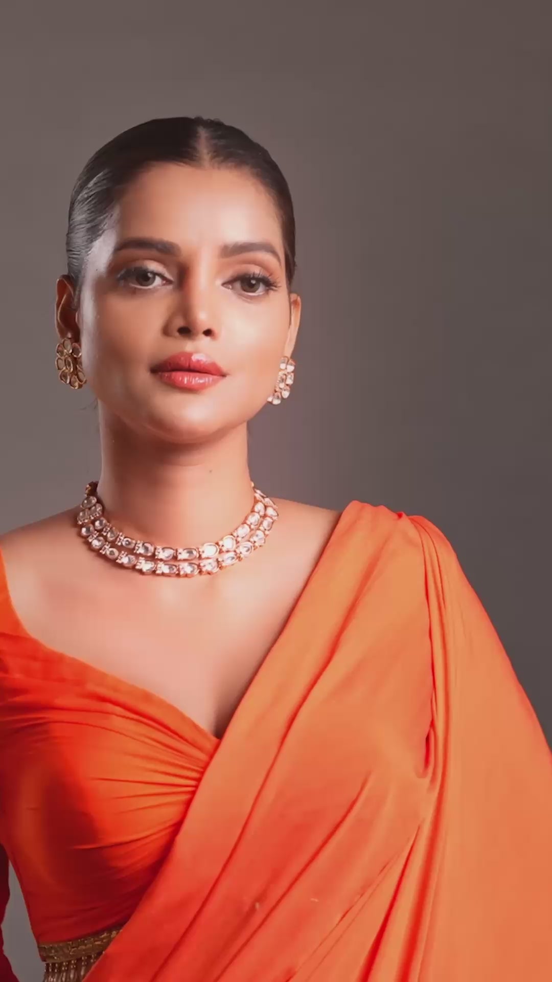 Rose Gold Kundan Choker Necklace