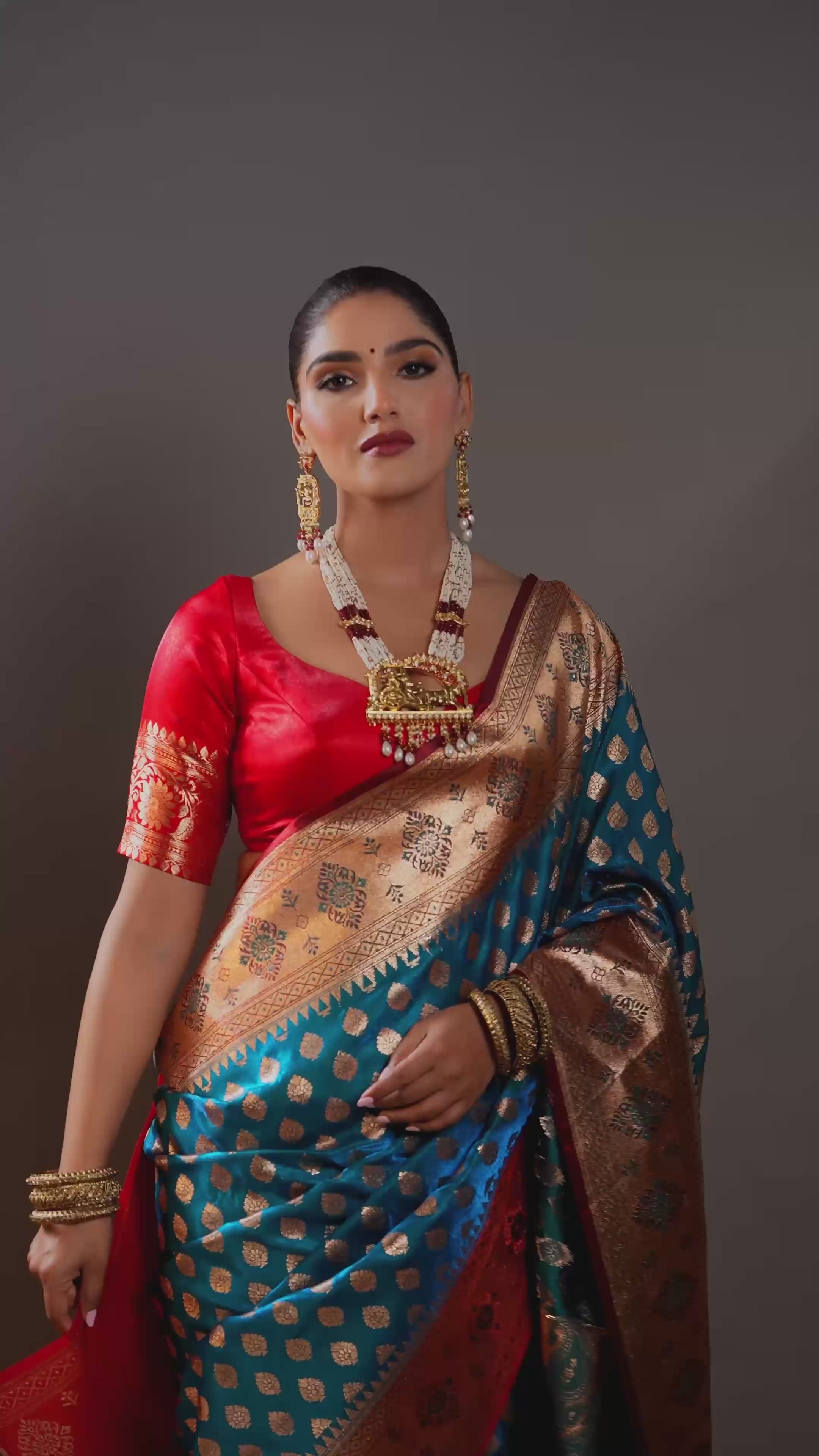 Ruby & Pearl Maharani Necklace Set