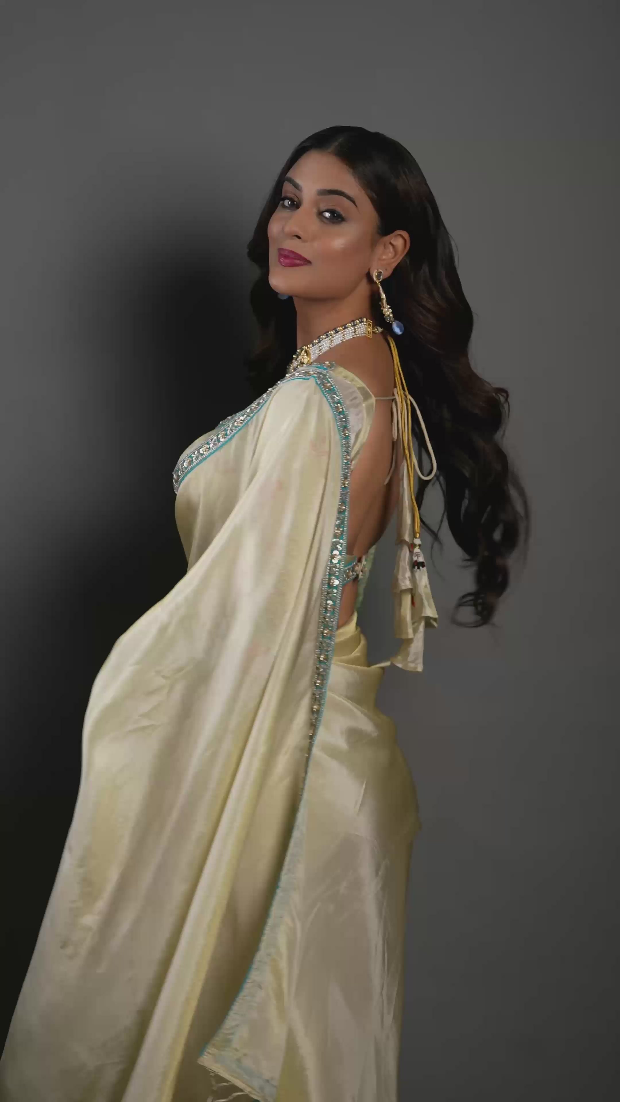 Meenakari Chandrika Blue Necklace
