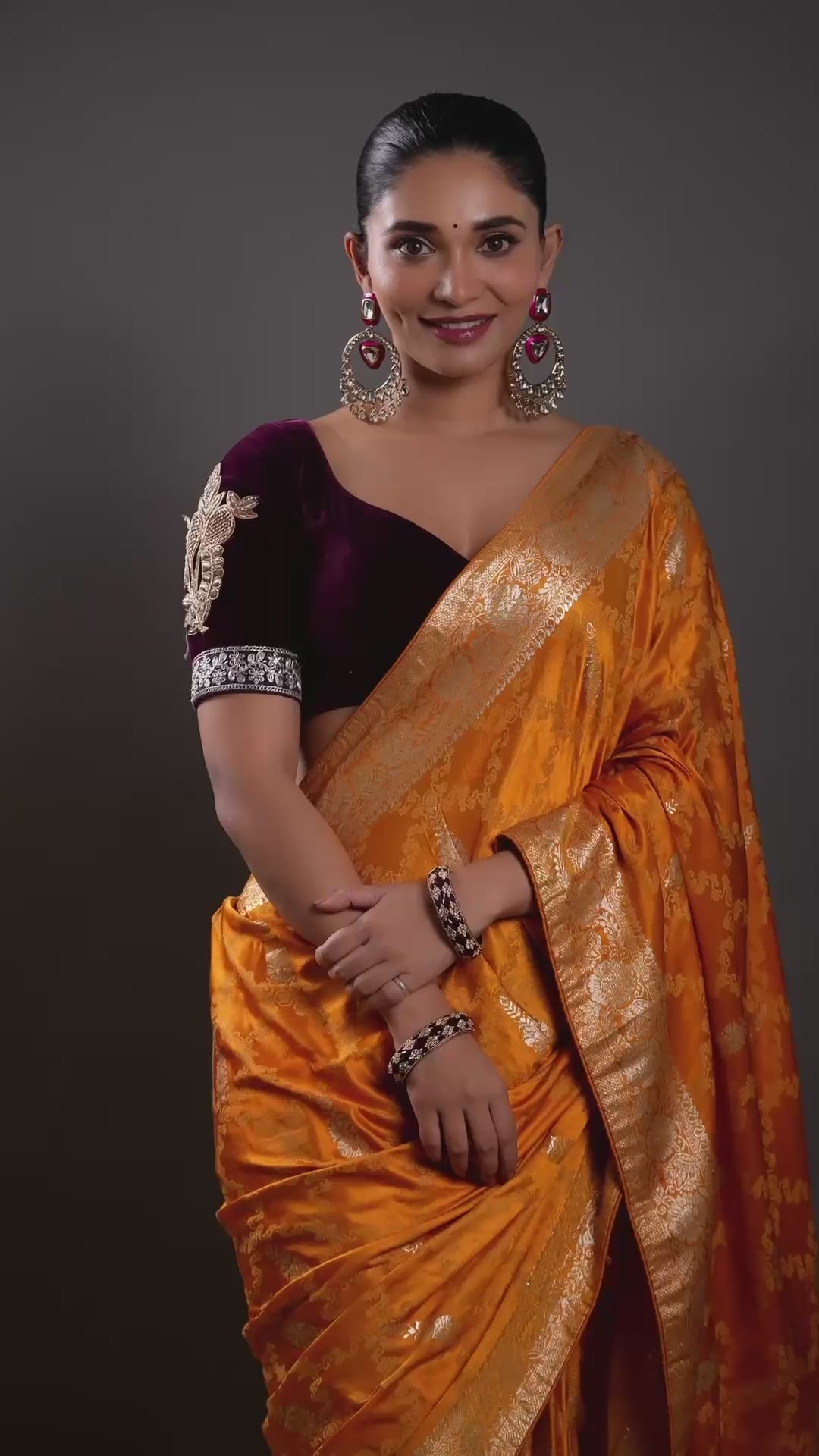 Modern Mughal Hoop Earrings