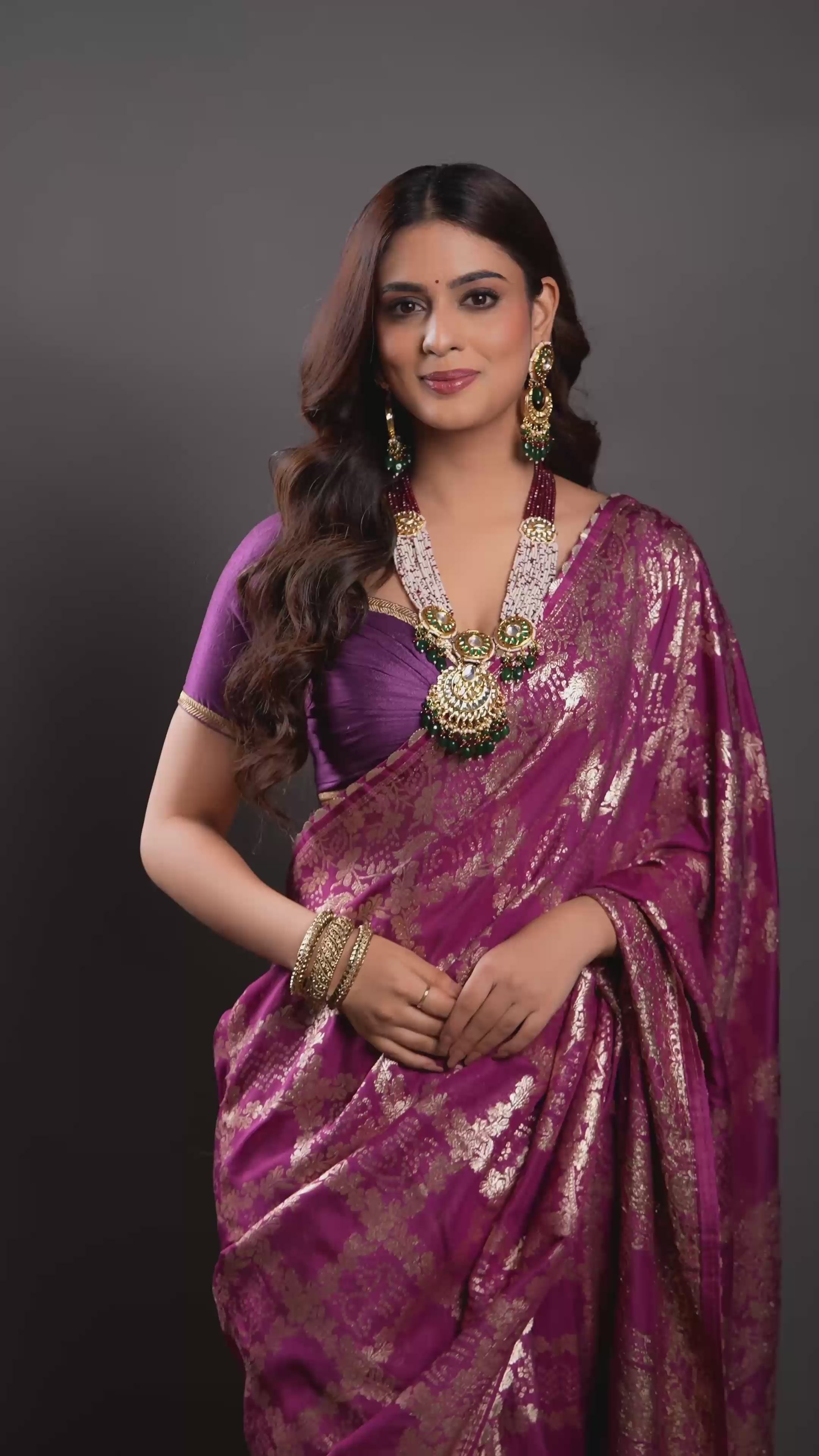 Veridian Vasundhara with Uncut Polki and Ruby Accents Necklace
