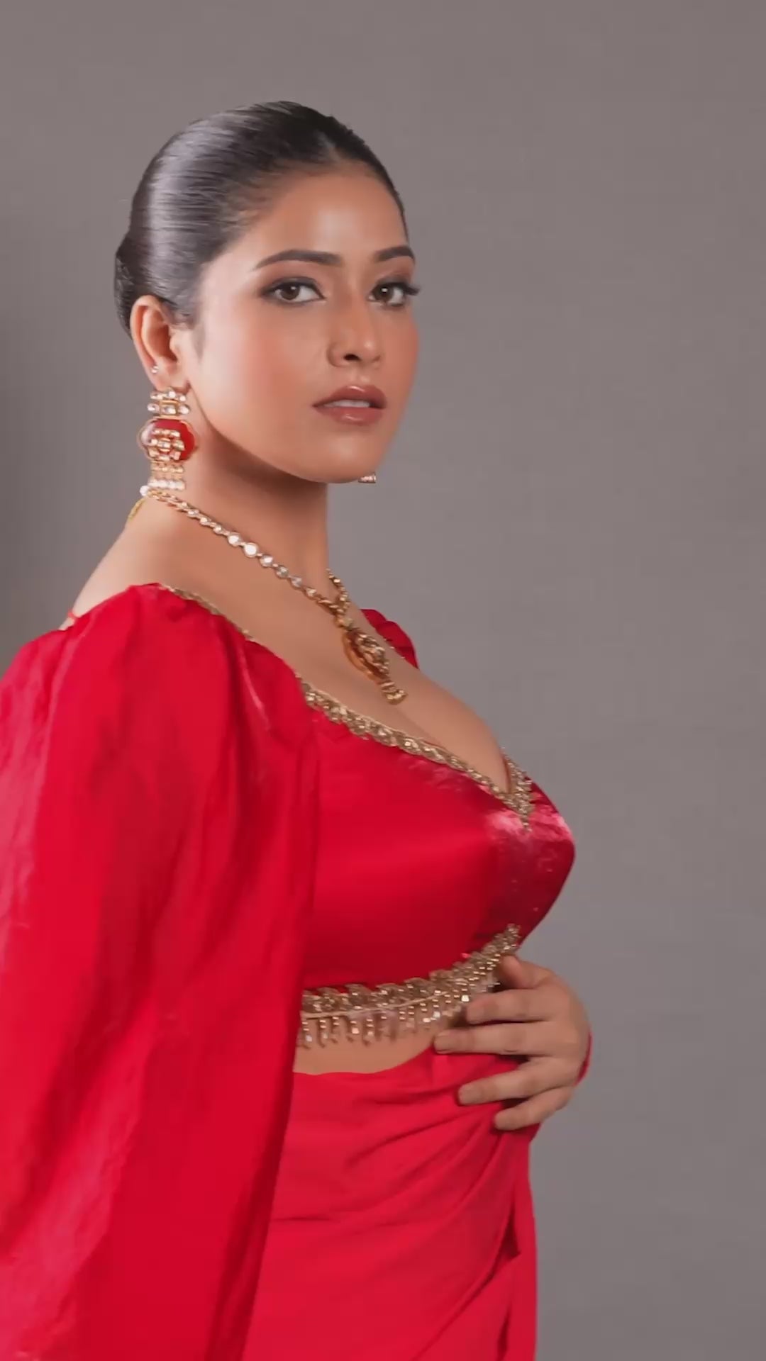 Uncut Mossonaite Kundan & Meenakari Necklace