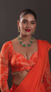 Green Ethnic Kundan Necklace
