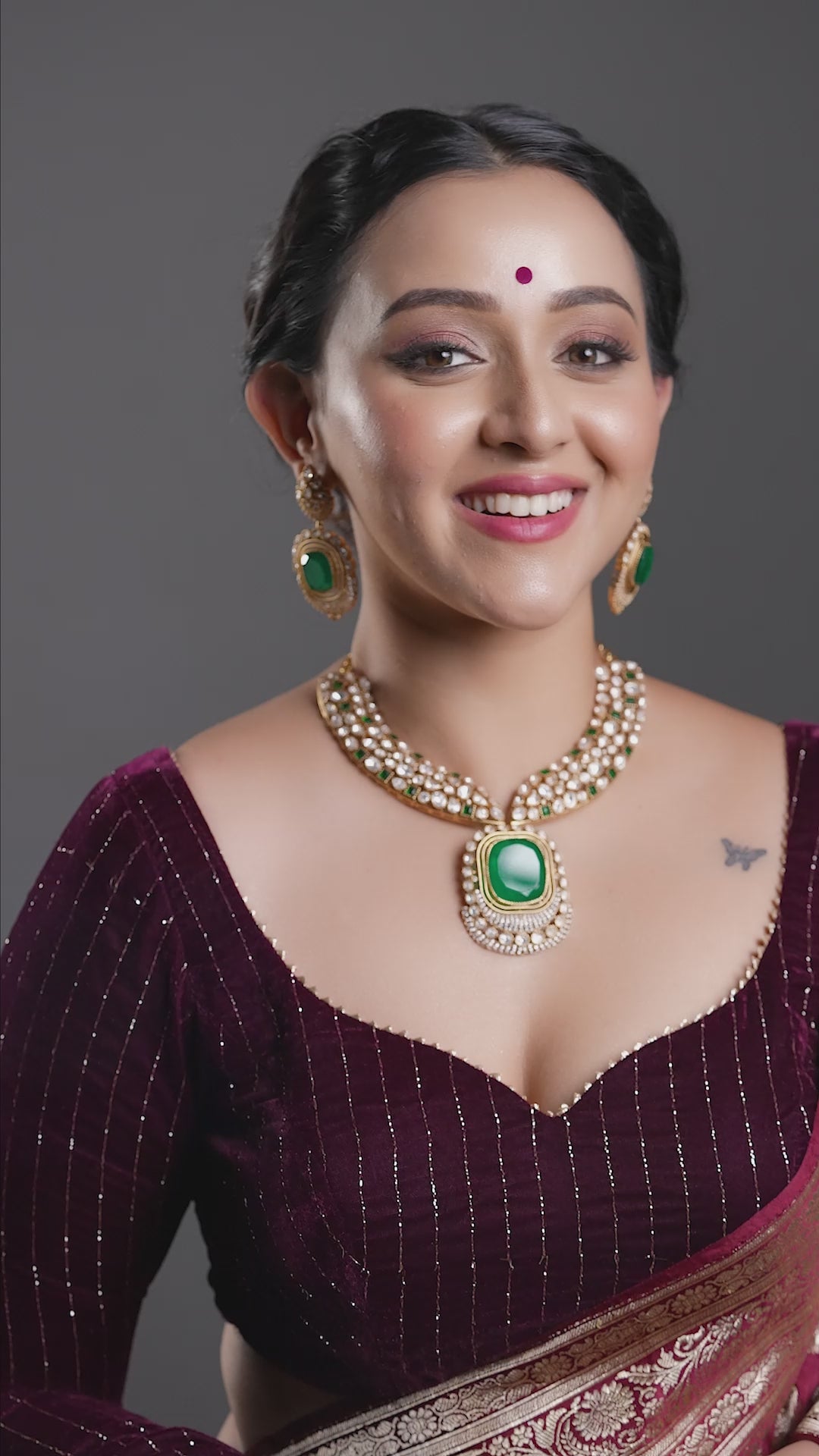 Green Emerald Victorian Choker Necklace
