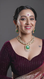 Green Emerald Victorian Choker Necklace