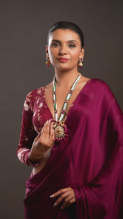 Rani Haar with Peacock Design Necklace Set