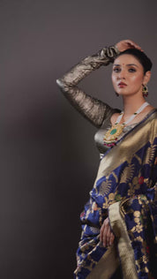 Pearls Green Meenakari Multistrand Beaded Kundan Necklace