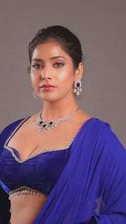 Cubic Zirconia Classic Necklace With Rhodium Plating