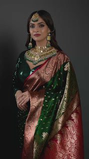 Bridal Emerald Meenakari Ensemble Choker Necklace