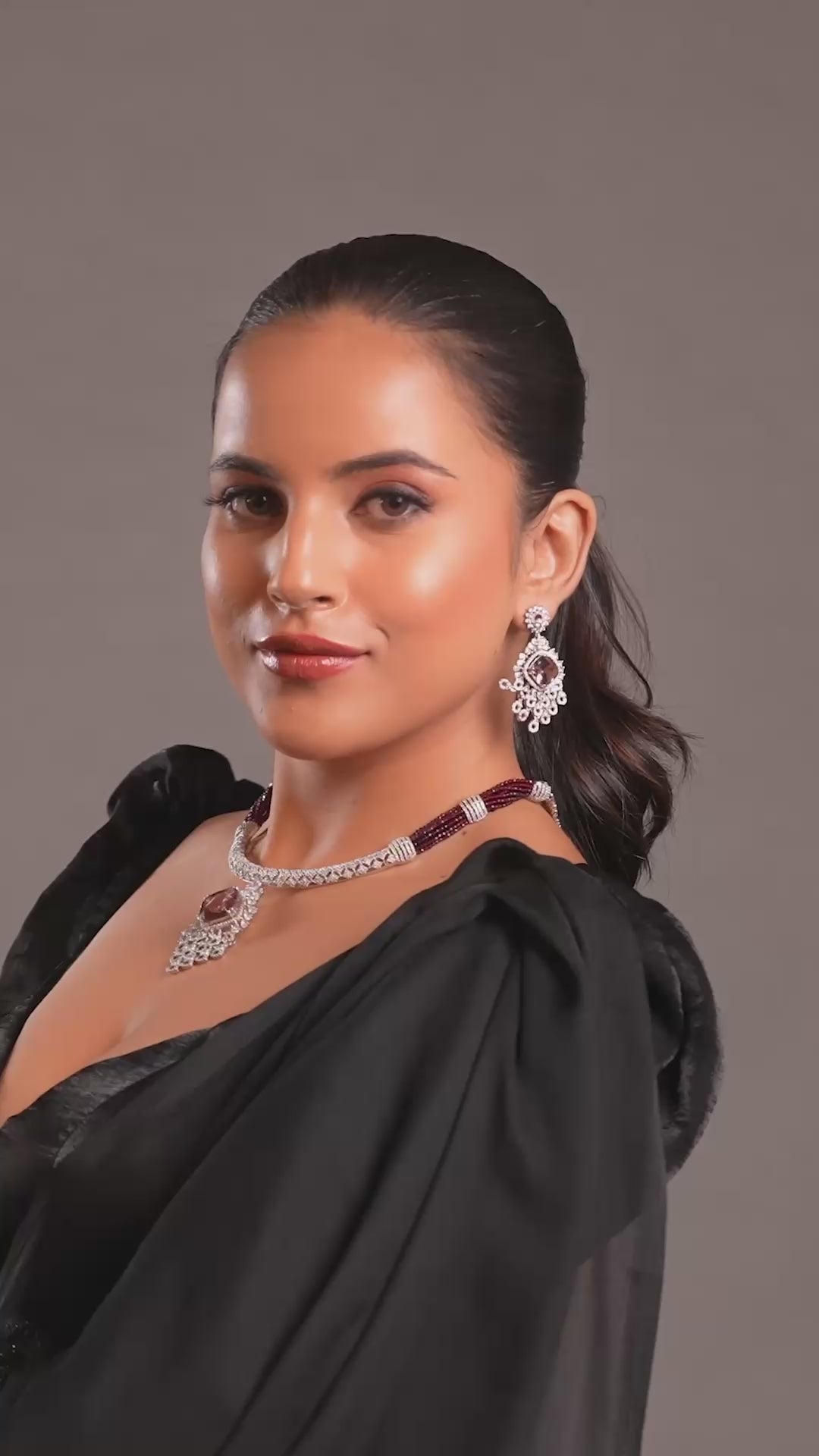 Sparkling Elegance Radiant Brilliance American Diamond Choker Necklace