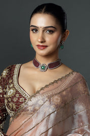 Emerald Tone Statement Bridal Necklace Set
