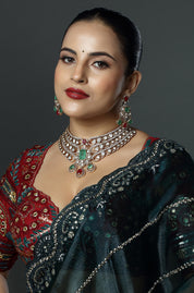 Kundan Diamond Finish Bridal Choker Necklace