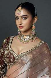 Blush Pink Kundan Bridal Choker Set