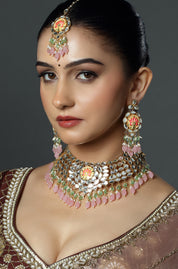 Blush Pink Kundan Bridal Choker Set