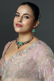 Emerald Green Contemporary Necklace Set