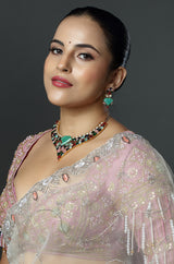 Emerald Green Contemporary Necklace Set