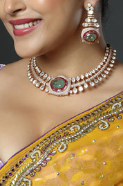 Diamond Finish Statement Choker Necklace