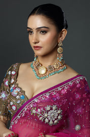 Pastel Kundan Bridal Necklace Set