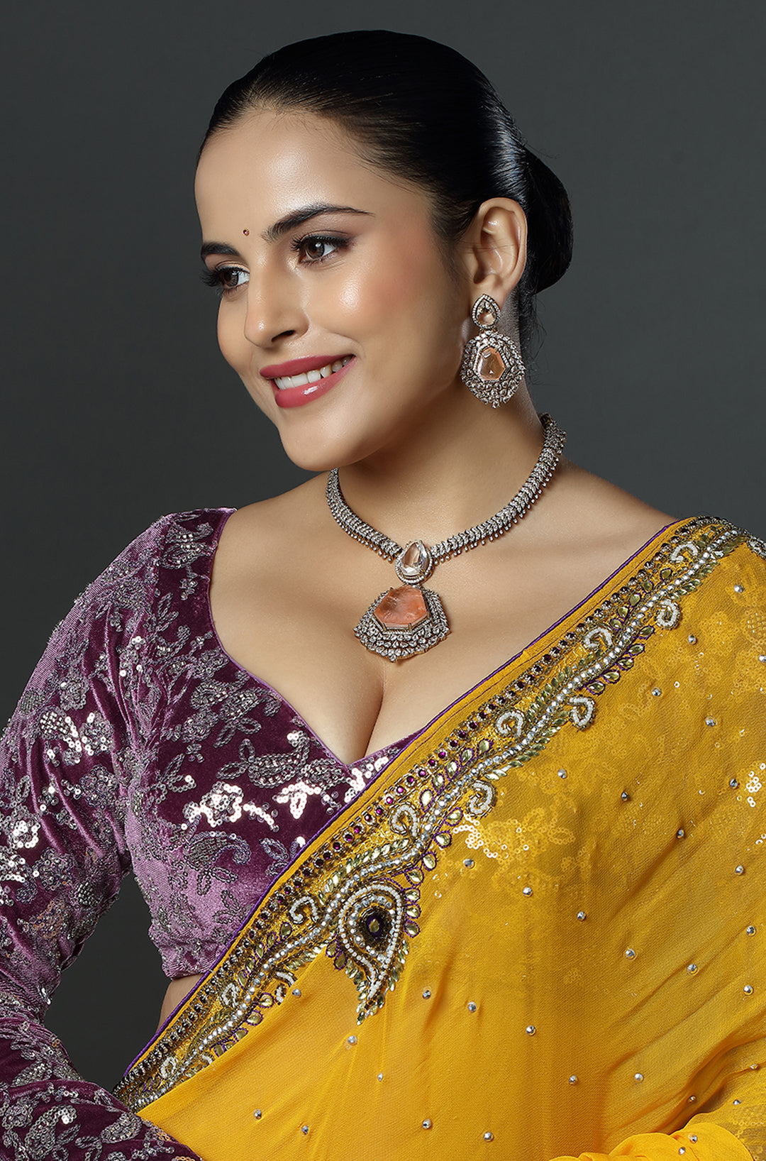 Diamond Pendant Bridal Set