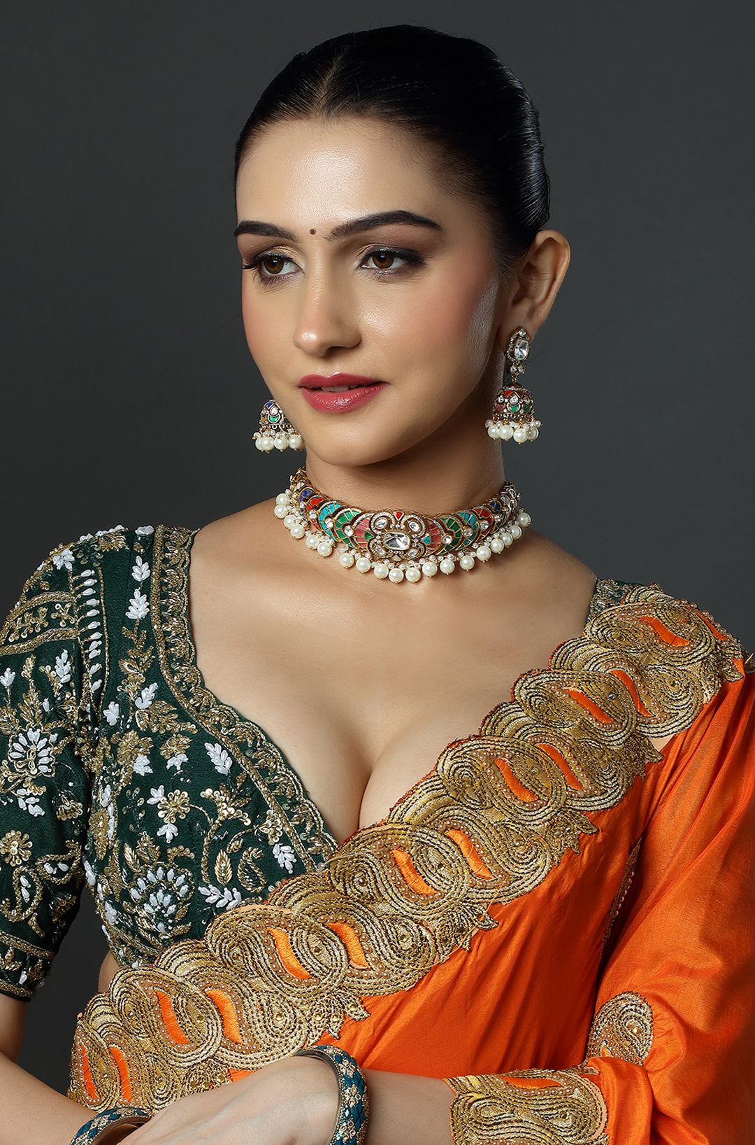 Pearl & Meenakari Traditional Choker