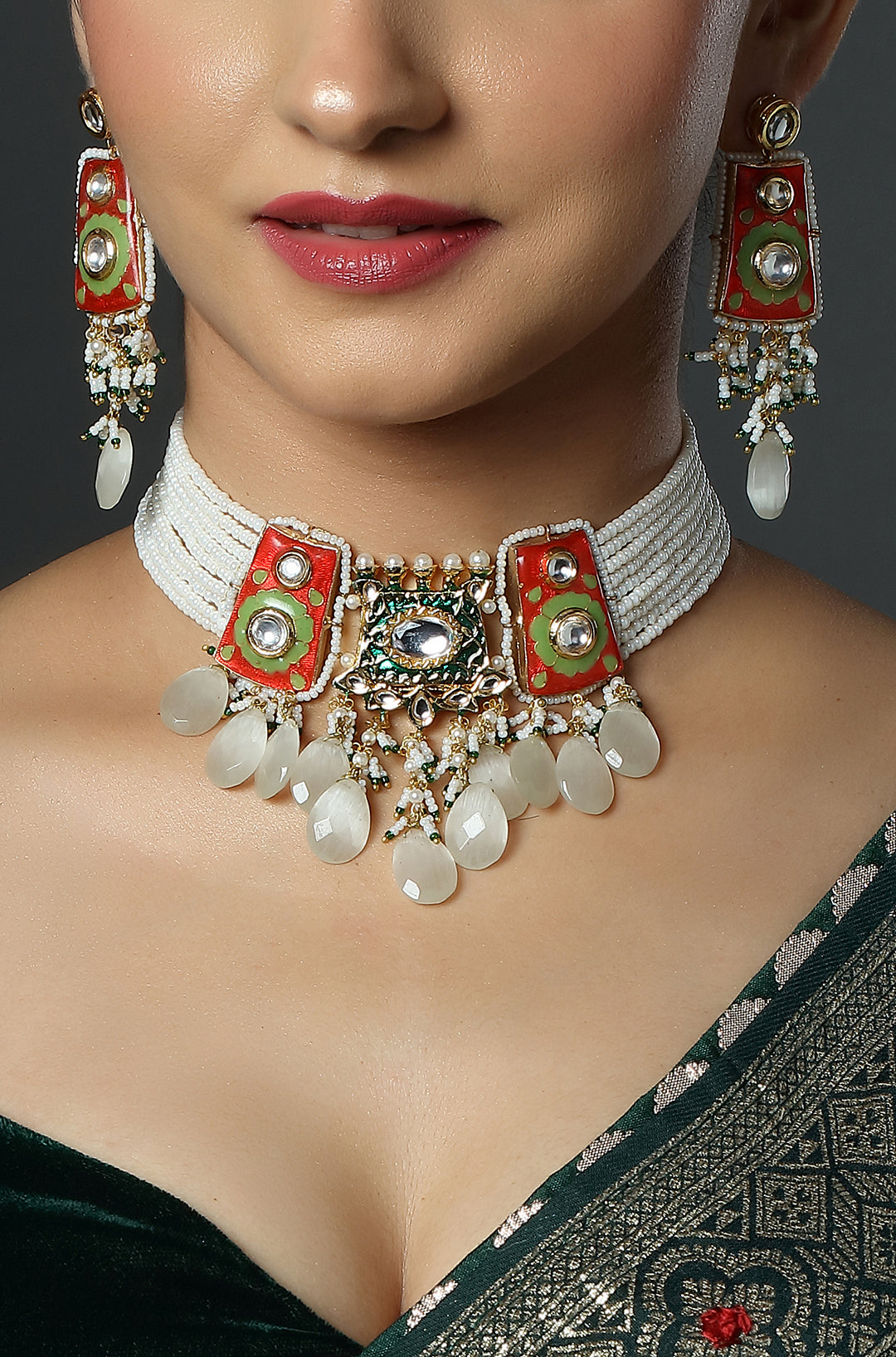 Antique Gold Temple Pendant Necklace