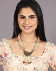 Shelly Jewels Pearl Metal Necklace
